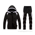 Groothandel tweedelig tracksuit set heren joggingpak